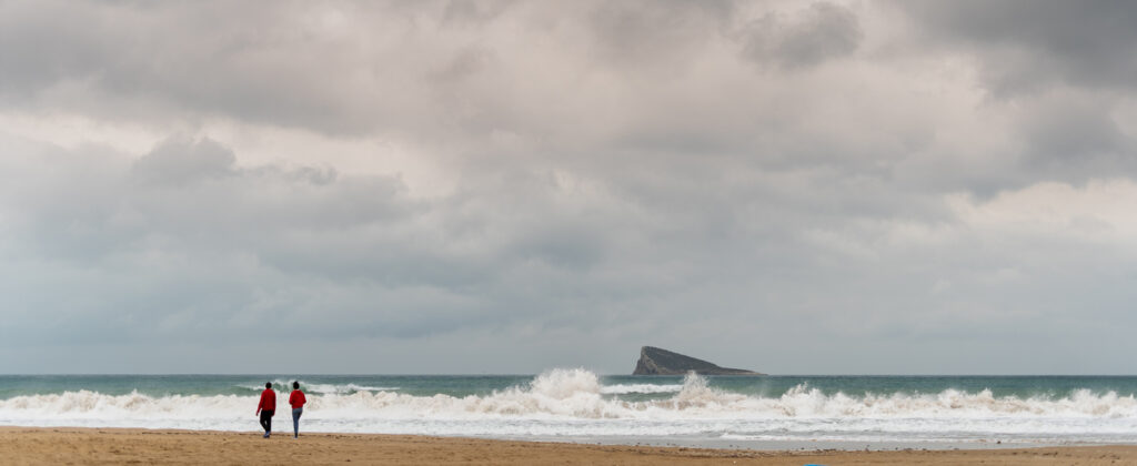 Benidorm un día lluvioso.