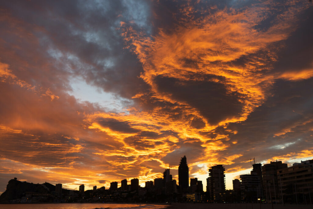 Atardecer en Benidorm.