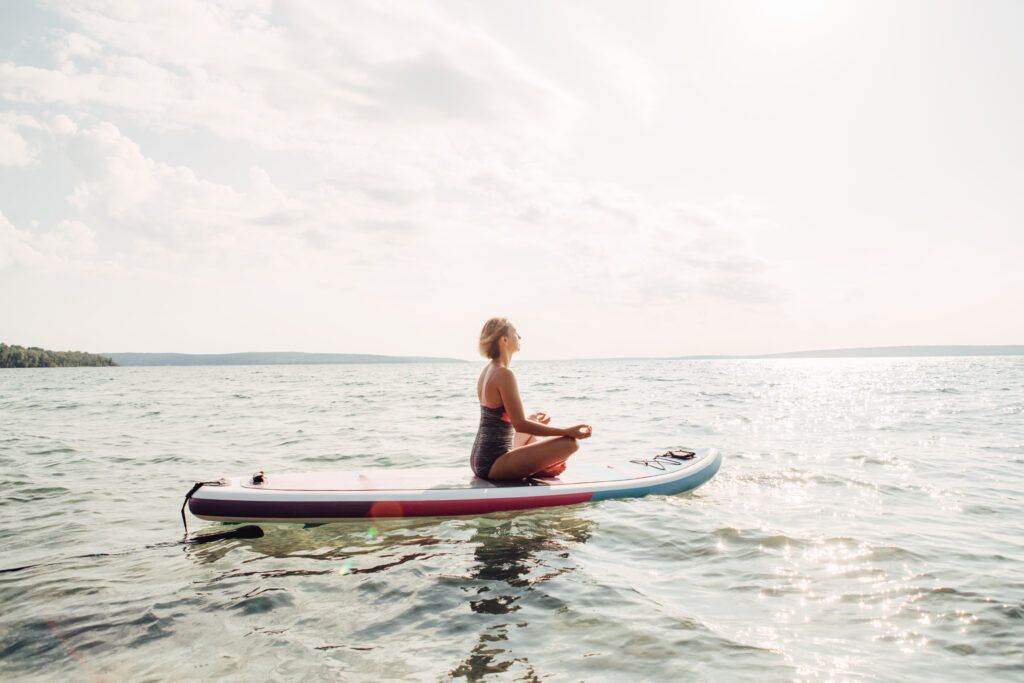 Paddle yoga.